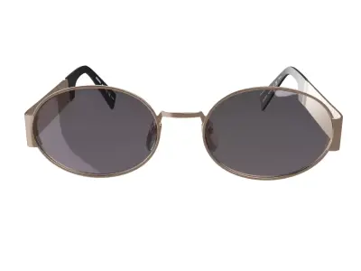 Moschino Oval Sunglasses Low-poly 3D model