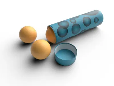 Ping Pong Ball M03 Low-poly 3D model