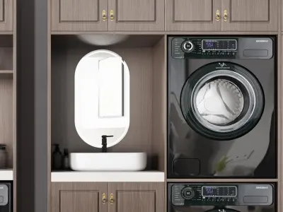 Chinese A Decoration Combination Washing 3D model