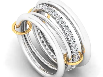 Multi Band Ring 3D print model