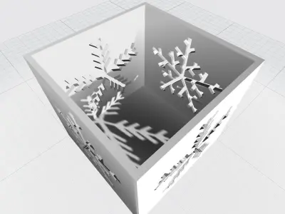 Cubic Christmas box for 3D printing or laser cutting 3D print model