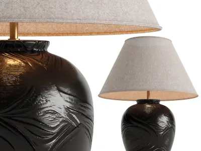 Table lamp Land black Low-poly 3D model