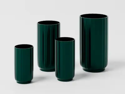 Modern Decorative Vase Set High-Quality 3D Model 3D model