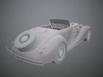 retro car 3D model by oleksii-panasiuk