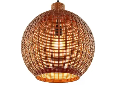 Wicker Pendant Lamp Model Pack Low-poly 3D model