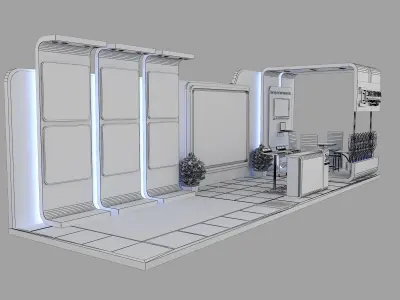  Booth Exhibition Stand a475b 3D model