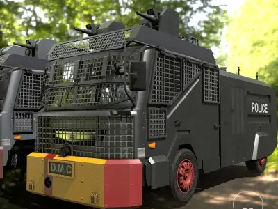 DAEJI ARMORED WATER CANNON AWC Low-poly 3D model