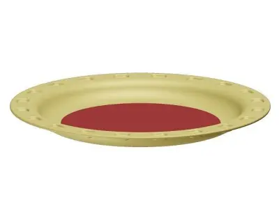Plastic Dish Plate 3D model