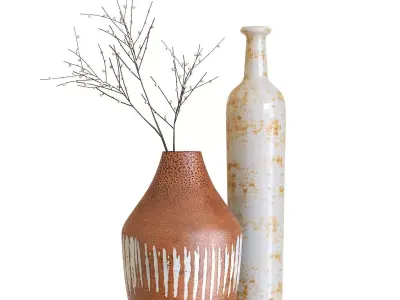 Crate and Barrel Euclid and Scoville Vases 3D model