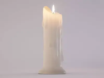 candle Low-poly 3D model