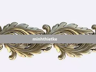 Decorative molding patterns on  plaster wood cement   3D model