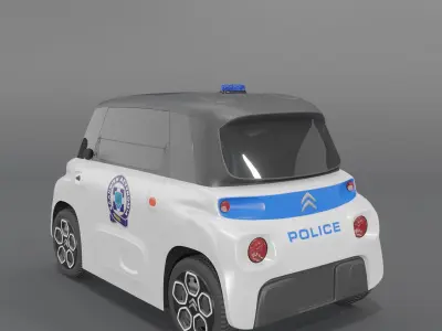 Citroen Police Electro Car 3D model 3D model