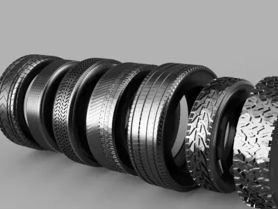 3D Files for scale modeling tires 1 24th scale 3D print model