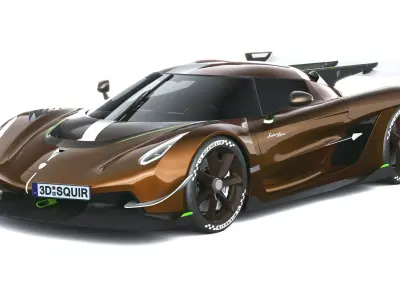 Koenigsegg Sadairs Spear 2026 LowPoly Low-poly 3D model