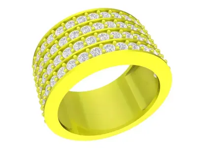 A7696 Luxury Diamond Band Ring for Women 3D Print 3D print model