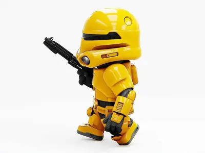 REPUBLIC TROOPER  Rigged for Unreal Engine - Unity - MIXAMO 3D model