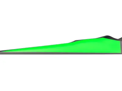 Dive Flippers Green Low-poly 3D model