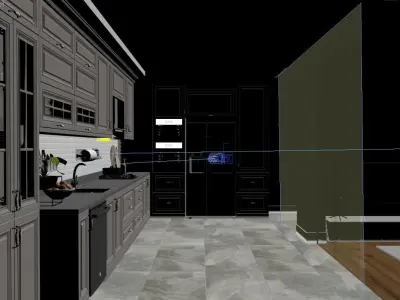 Kitchen Scene 01 3D Model 3D model