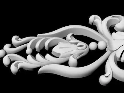 Central decor ornament for furniture 3D model 96