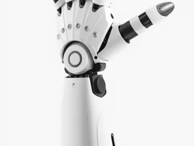 Robotic Hand Model Pack with Articulated Fingers Low-poly 3D model