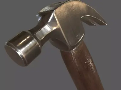 Hammer Low Poly Game Ready Low-poly 3D model