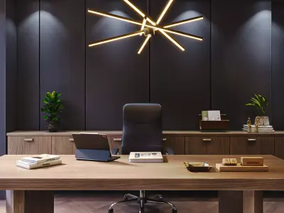 Modern executive Home Office Interior 3D model
