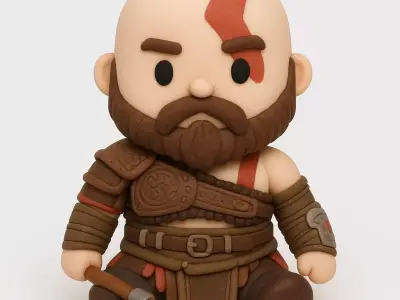 Mini kratos Statue  3D print model