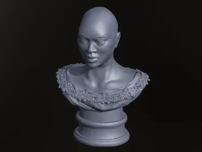 3D Printable Statuette - Woman with Necklace 3D print model