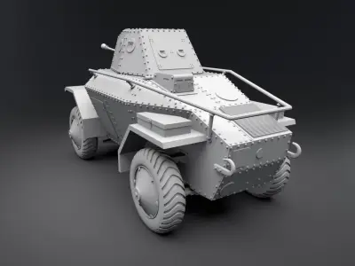 Csaba Armored Car  Scale model 3D print model