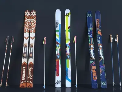 Ski board 3D model