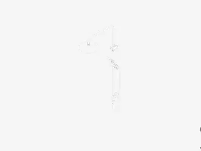 Shower - Twin - Luxury - Pin Low-poly 3D model