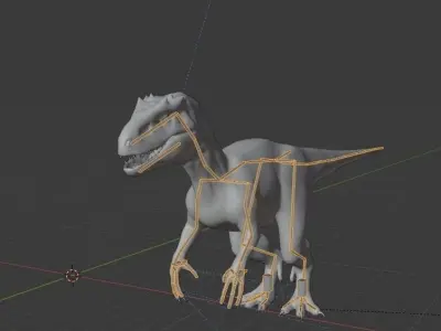 Indominus-Rex t - rex in motion Low-poly 3D model
