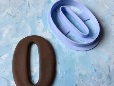 Set of numbers Cookie Cutter 3D print model  3D print model