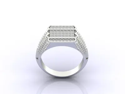 Print Ready STL 3DM  Gents Rings Diamond Men Ring  3D print model 224
