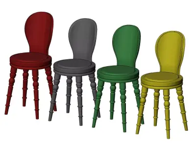 Miniature modern stool mockup prop 3D print model