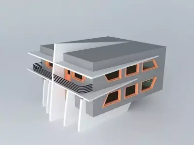 Exterior modern house Free 3D model