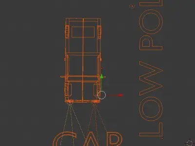 low poly car toy Free 3D model