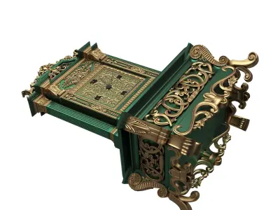 Casket Clock Collection 01 Low-poly 3D model