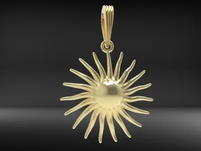  Italian Sun Pendant charm bracelet Necklace Jewelry 3D print model