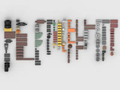 PixelBricks3D - Lego Scary Halloween Hayride  3D print model