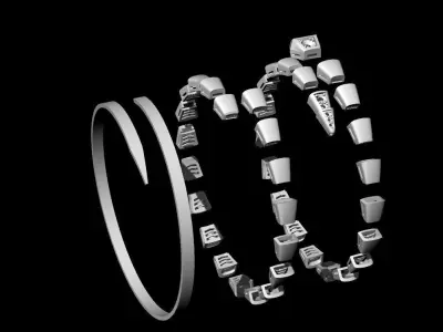 Serpenti Bvlgari Snake Bracelet 3D print model