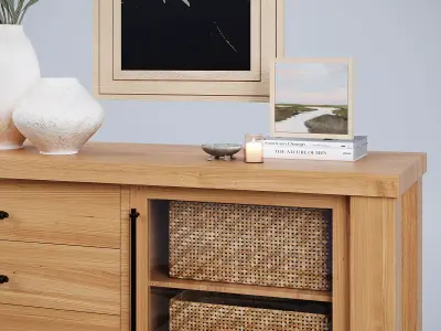 Oakleigh Media Console 80 Livingroom Table Create and Barrell C Low-poly 3D model