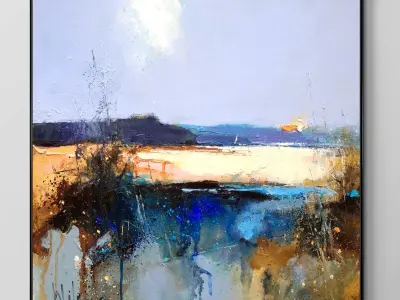 Plaster two square photo frames 18 Low-poly 3D model