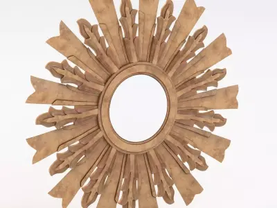 Hand Carved Sku Goya G Antique Mirror 3D model