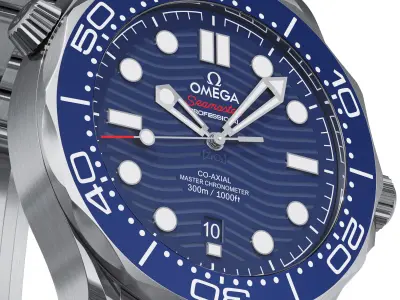 Omega Seamaster Diver 300M blue 3D model