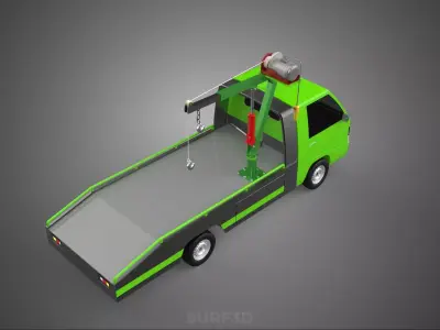 ELECTRIC WINCH HOIST REMOTE SWIVEL CRANE HOOK JIB TRUCK PICKUP 3D model