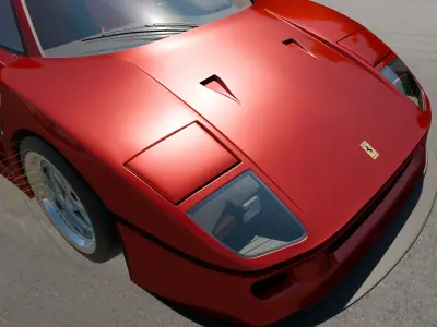 Ferrari F40 high-poly  3D model