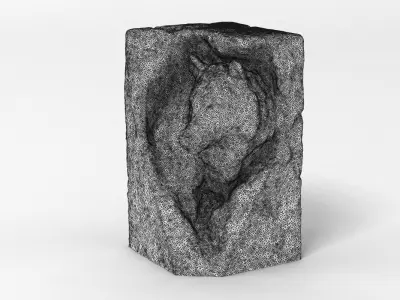 Wolf Statue 3D model