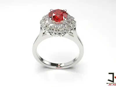 0226 - Solitaire Wedding Ring for Women - JCADHub 3D print model