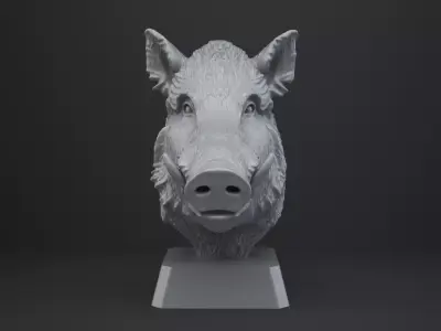 Boar Bust - Animal Figurine 3D print model